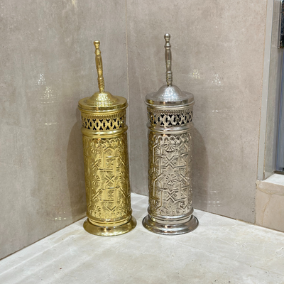 Nakch gold-plated brass brush holder