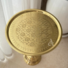 Handcrafted side table 100% gold-plated brass
