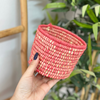 Anouz round pink basket