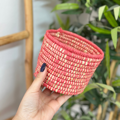 Anouz round pink basket