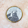 Adal black and white saucer - Glass and Brass