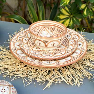Assiette Taddart sable - Ajbir