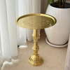 Handcrafted side table 100% gold-plated brass