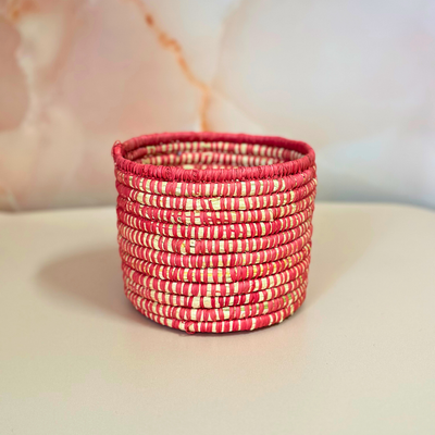 Anouz round pink basket