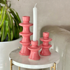 Modern pink candle holder