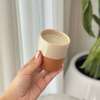 White handmade terracotta candle with Musk scent