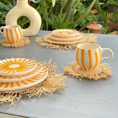 Mug rayé orange clair - Ajbir