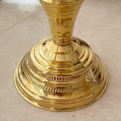 Handcrafted side table 100% gold-plated brass