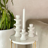 Modern white candle holder
