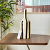 Black striped bottle vase