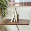 Black striped bottle vase