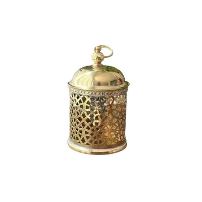 Boite de rangement en laiton doré mkhram - Ajbir