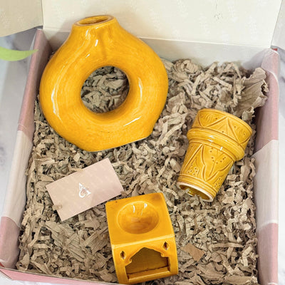 Yellow tizwelt handcrafted gift box