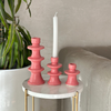 Modern pink candle holder