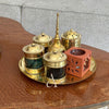Assiette Oudm en laiton doré grande - Ajbir
