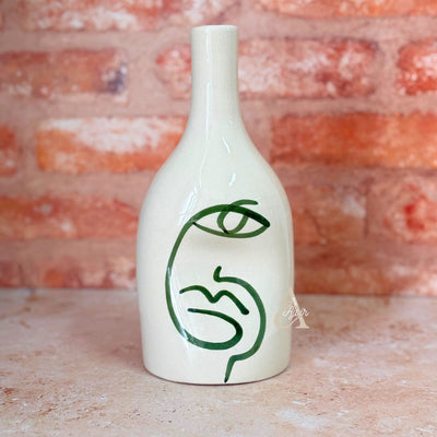 Oudm green bottle vase