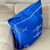 Housse de coussin Sabra (soie de cactus) bleu majorelle - Ajbir