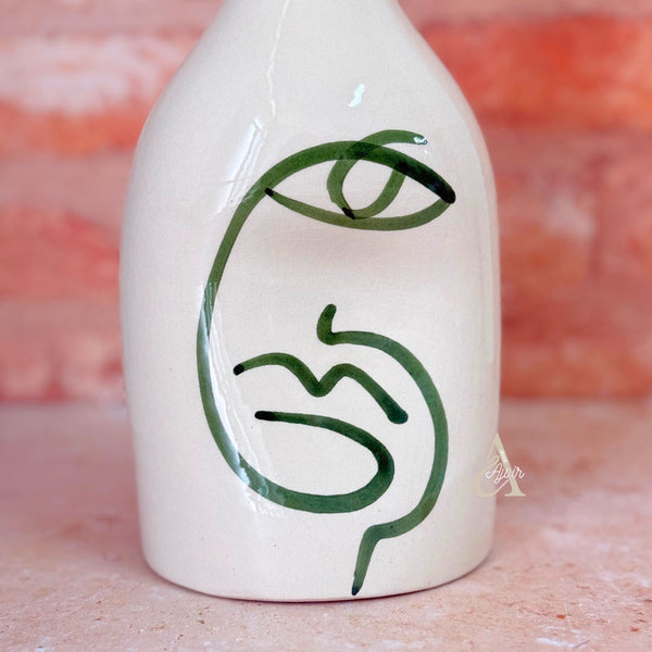 Oudm green bottle vase