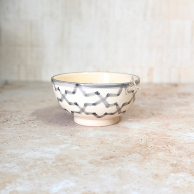 Grey Zellige bowl 12 cm