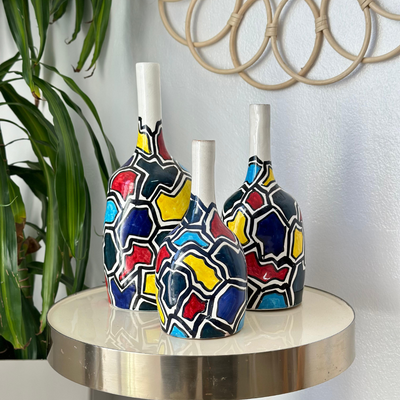 Vase bouteille coloré - Ajbir