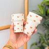 Tayri beldi glass with orange heart