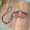 Leather glasses holder