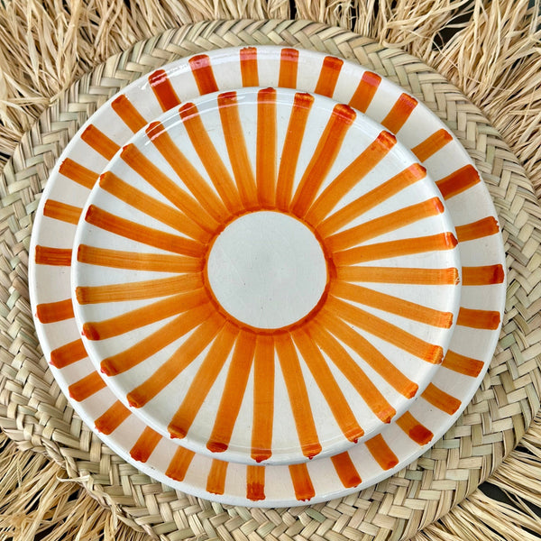 Orange Tafoukt plate set (12 pieces)
