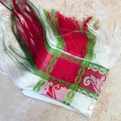 White and red Kdib scarf