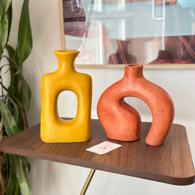 Terracotta and mustard yellow handcrafted decoration pack