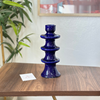 Modern blue candle holder