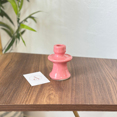 Modern pink candle holder