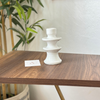 Modern white candle holder