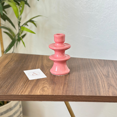 Modern pink candle holder