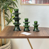 Modern green candle holder