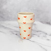 Tayri beldi glass with orange heart