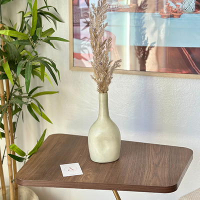 Small cream bottle handmade vase