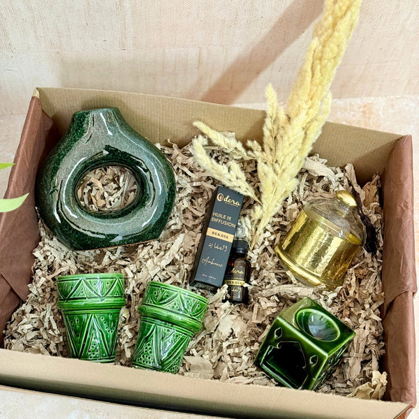 Moroccan XL green handcrafted gift box