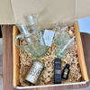 Handmade clear carafe gift box