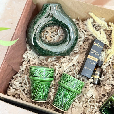 Moroccan XL green handcrafted gift box