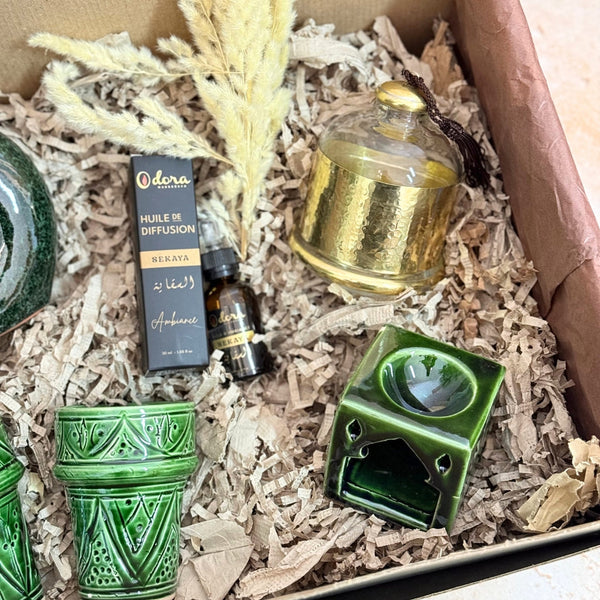 Moroccan XL green handcrafted gift box