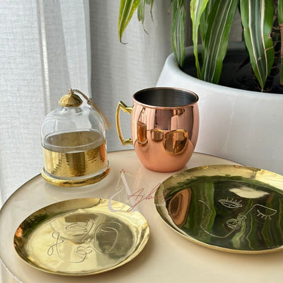 Cloche en verre et laiton grande - Ajbir