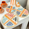 Orange Amazigh plate set