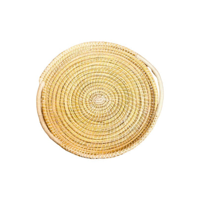 Plateau Talount beige et blanc 40cm - Ajbir