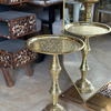 Handcrafted side table 100% gold-plated brass