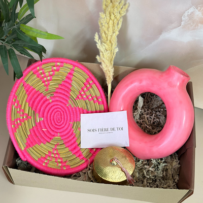XL fuchsia pink handcrafted gift box