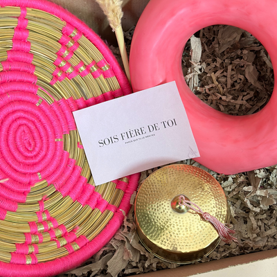 XL fuchsia pink handcrafted gift box