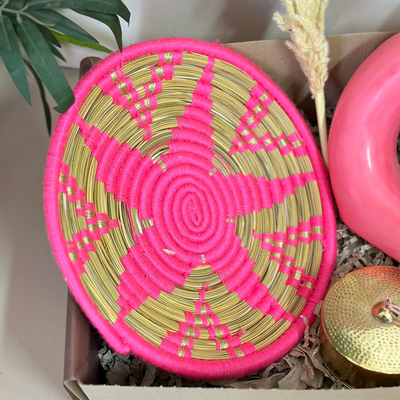 XL fuchsia pink handcrafted gift box