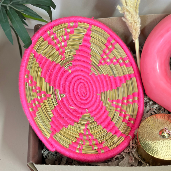 XL fuchsia pink handcrafted gift box