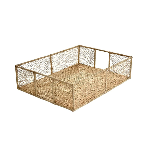 Plateau raphia Tizri rectangle Grand - Ajbir