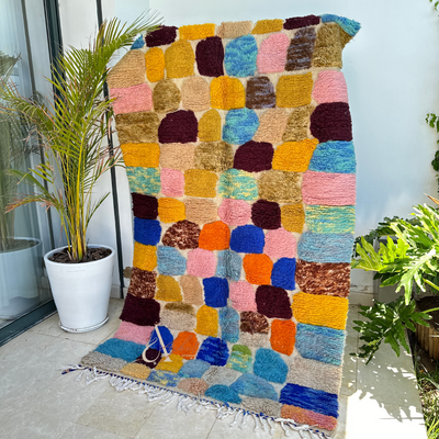 Tapis Azilal coloré 2,38m/1,54m - Ajbir